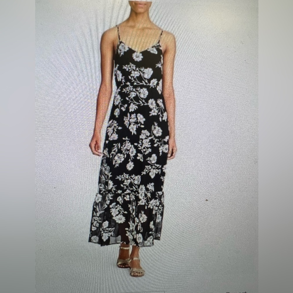 Women's Black J.crew Mercantile Tiered Maxi Dress size 6.